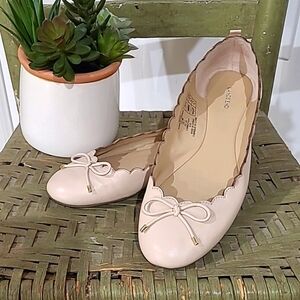 Land,s End Leather Scalloped Flats